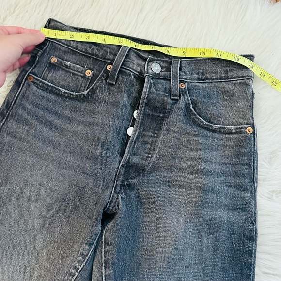 Levi's 501 S Skinny coal washed black jeans - Size 24 - Picture 8 of 13